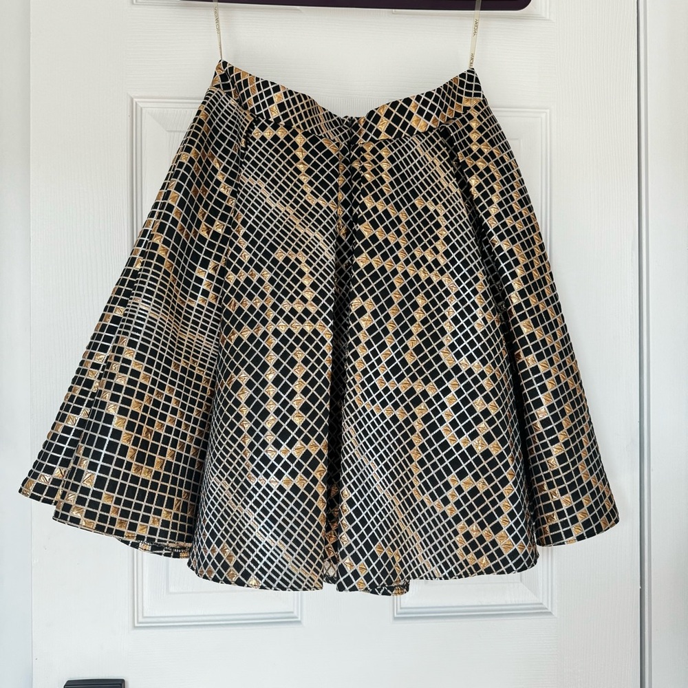 Stylish Black and Tan Women's Skirt